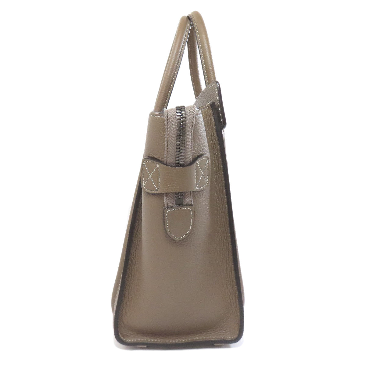 CELINE Tote Bag leather Brown Luggage micro