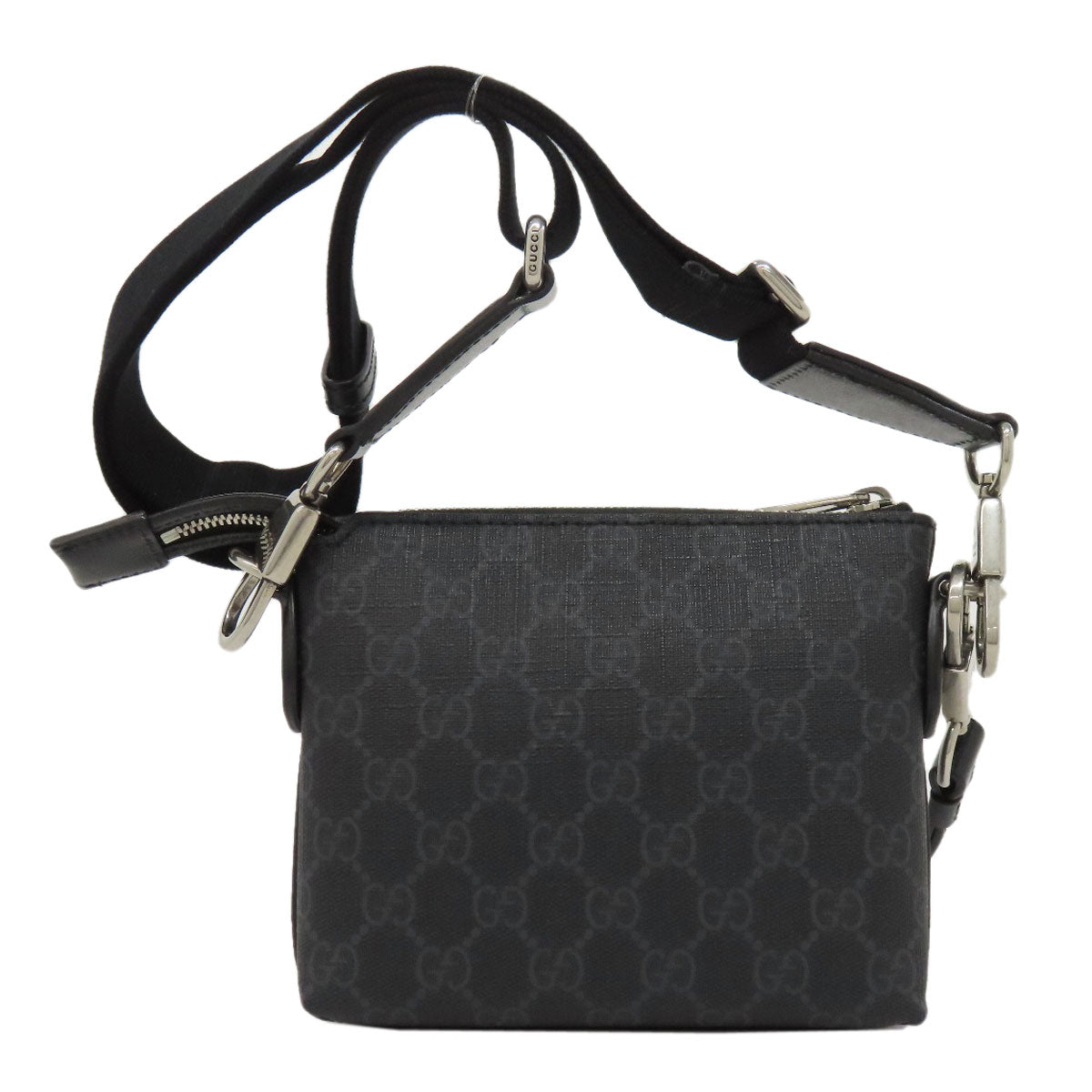 GUCCI Shoulder Bag 723306 PVC black GG Supreme