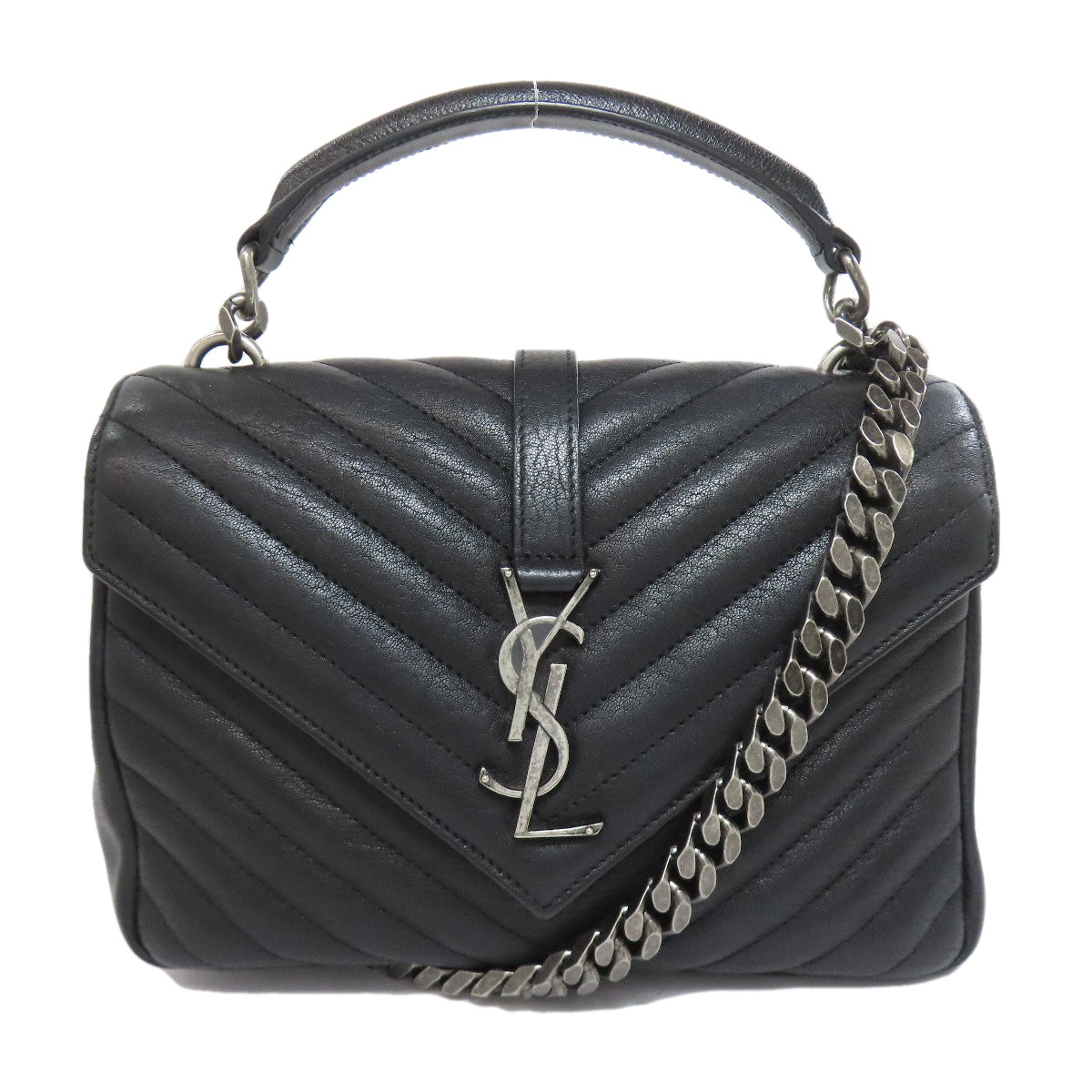 YVES SAINT LAURENT Shoulder Bag leather black Cassandra Women