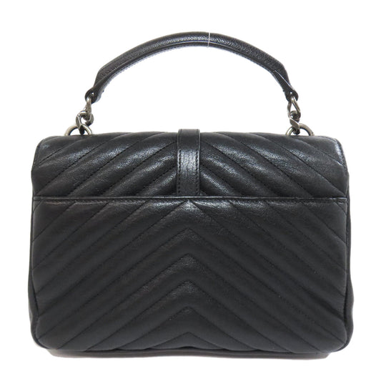 YVES SAINT LAURENT Shoulder Bag leather black Cassandra Women