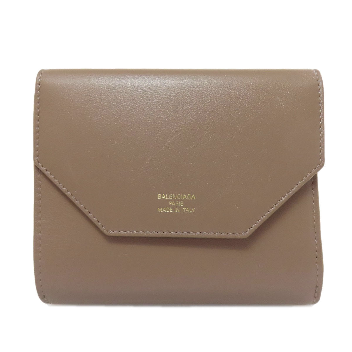 BALENCIAGA Bifold Wallet 753762 leather Brown logo Women