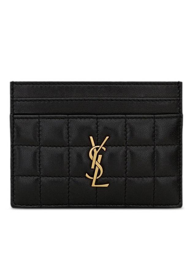 Luxury Saint Laurent Trending 2025 Cassandre Quilting Leather Card Wallet Black