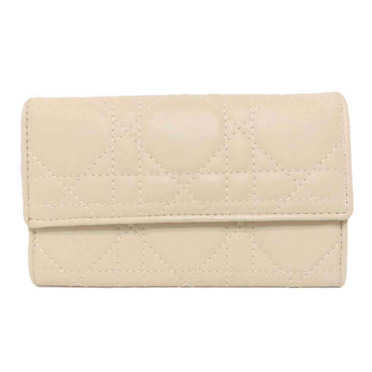 Christian Dior Key case Key holder  Calfskin white Canage