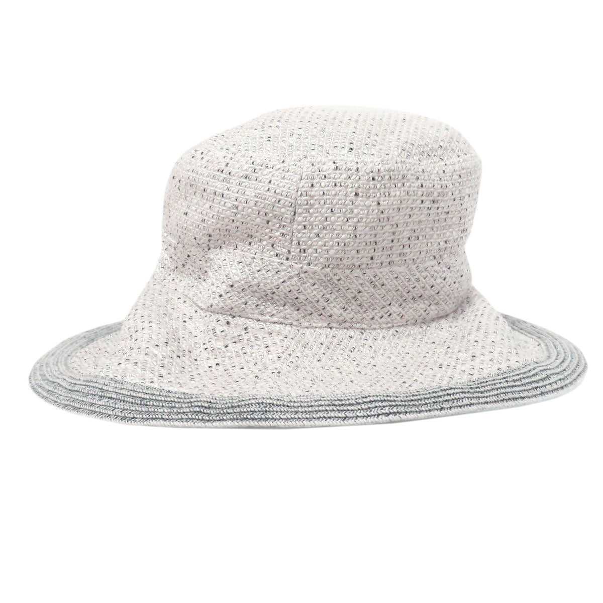 HERMES hat canvas white Bucket hat 55