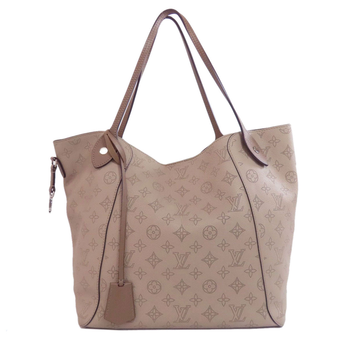 LOUIS VUITTON Tote Bag M53140 Mahina leather beige Hina MM
