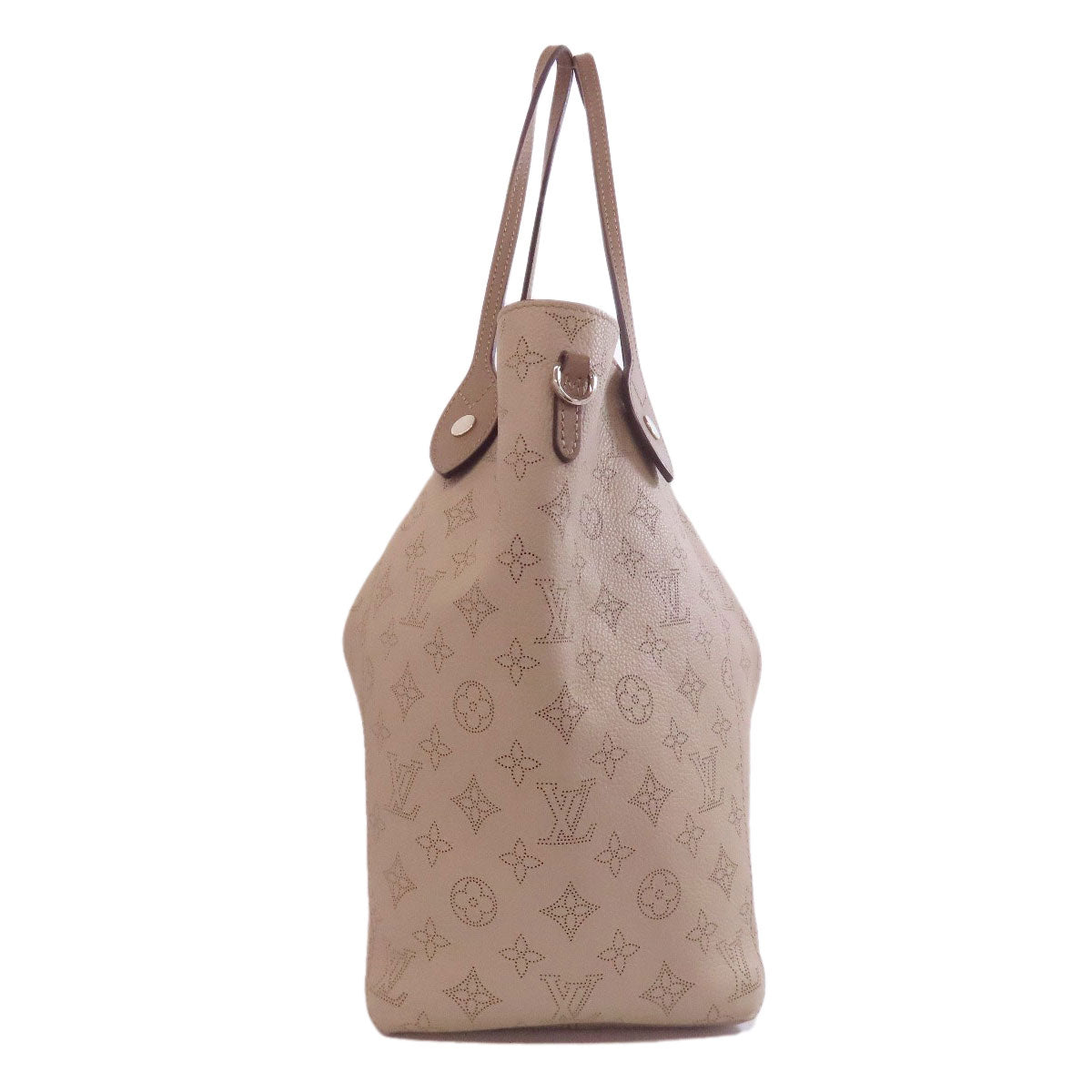 LOUIS VUITTON Tote Bag M53140 Mahina leather beige Hina MM