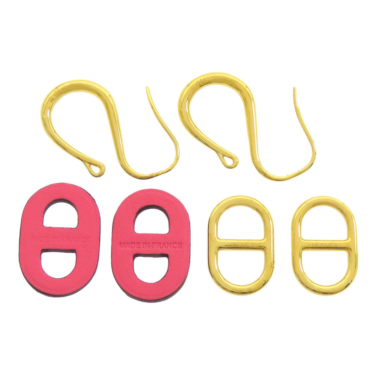 HERMES Pierce Gold Plated gold Oh Myon Rose Azalee