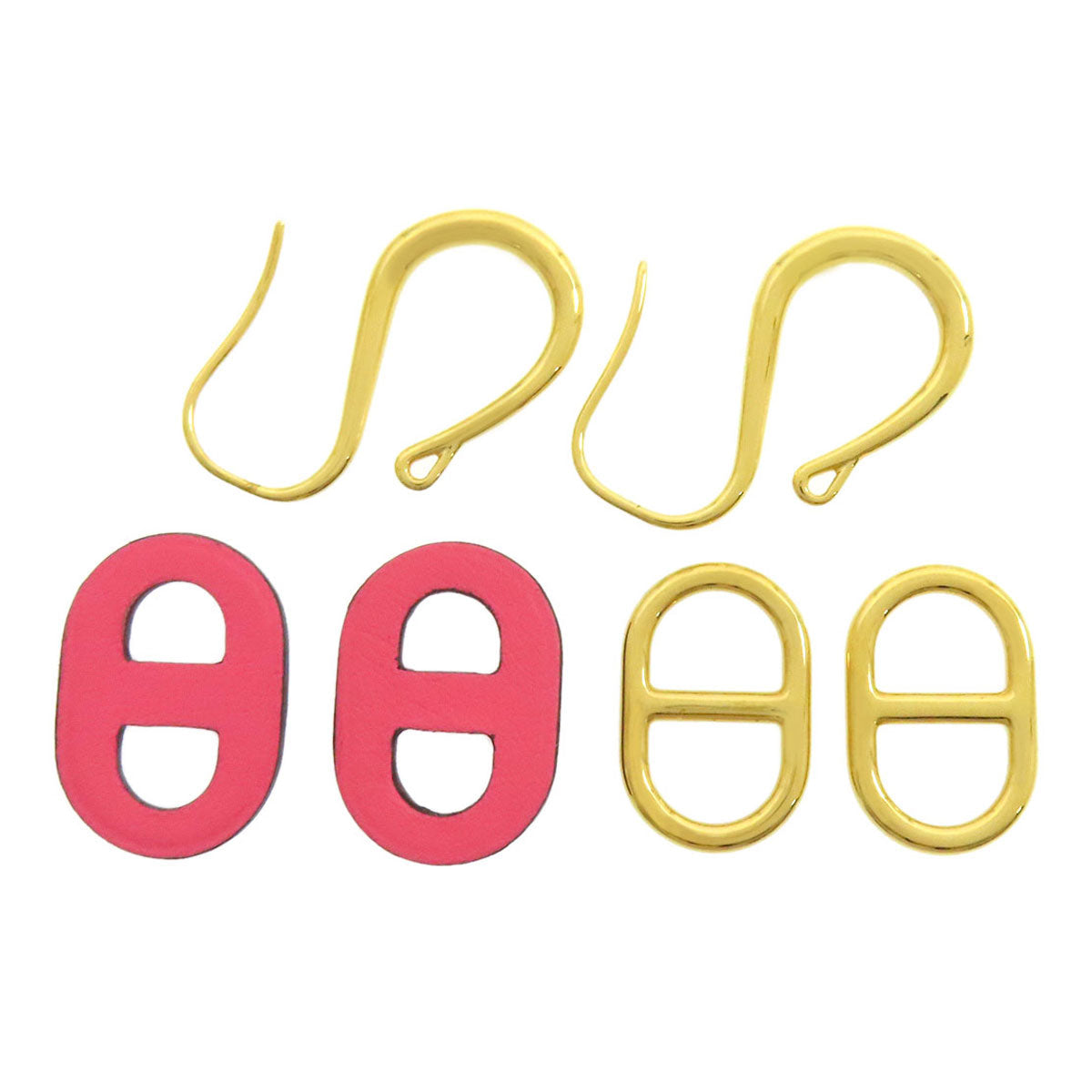 HERMES Pierce Gold Plated gold Oh Myon Rose Azalee