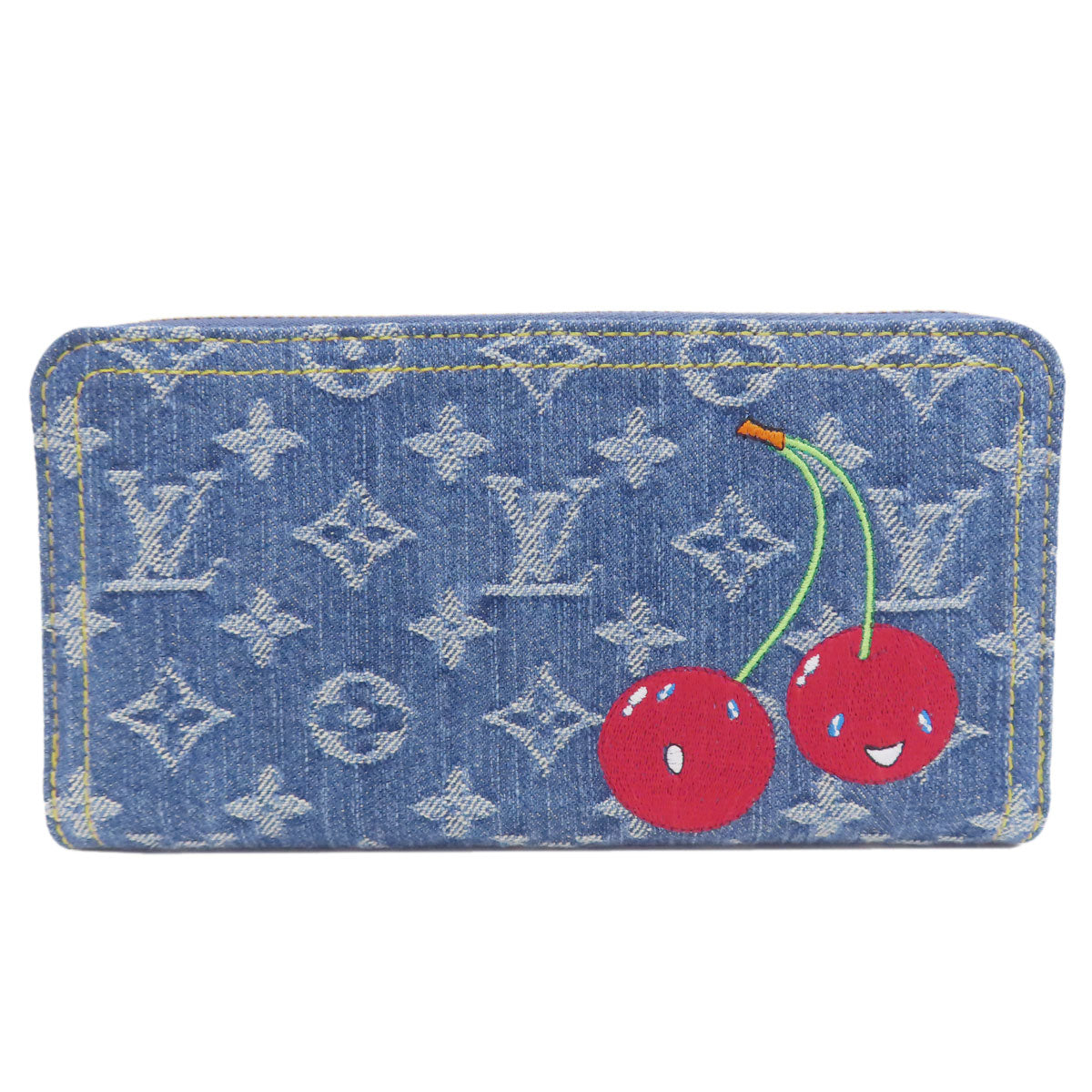 LOUIS VUITTON Long Wallet Purse M23161 denim blue LVxTM Zippy Wallet