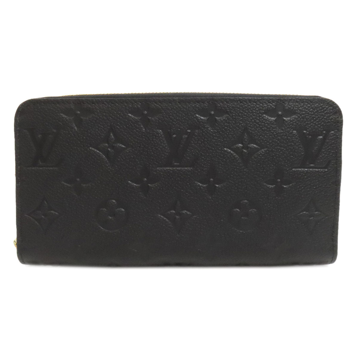 LOUIS VUITTON Long Wallet Purse M61864 Ann Platt black Zippy wallet