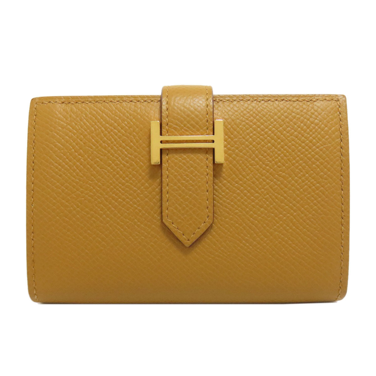 HERMES Coin case Epsom Brown Bearnmini Sesame Gold Metal