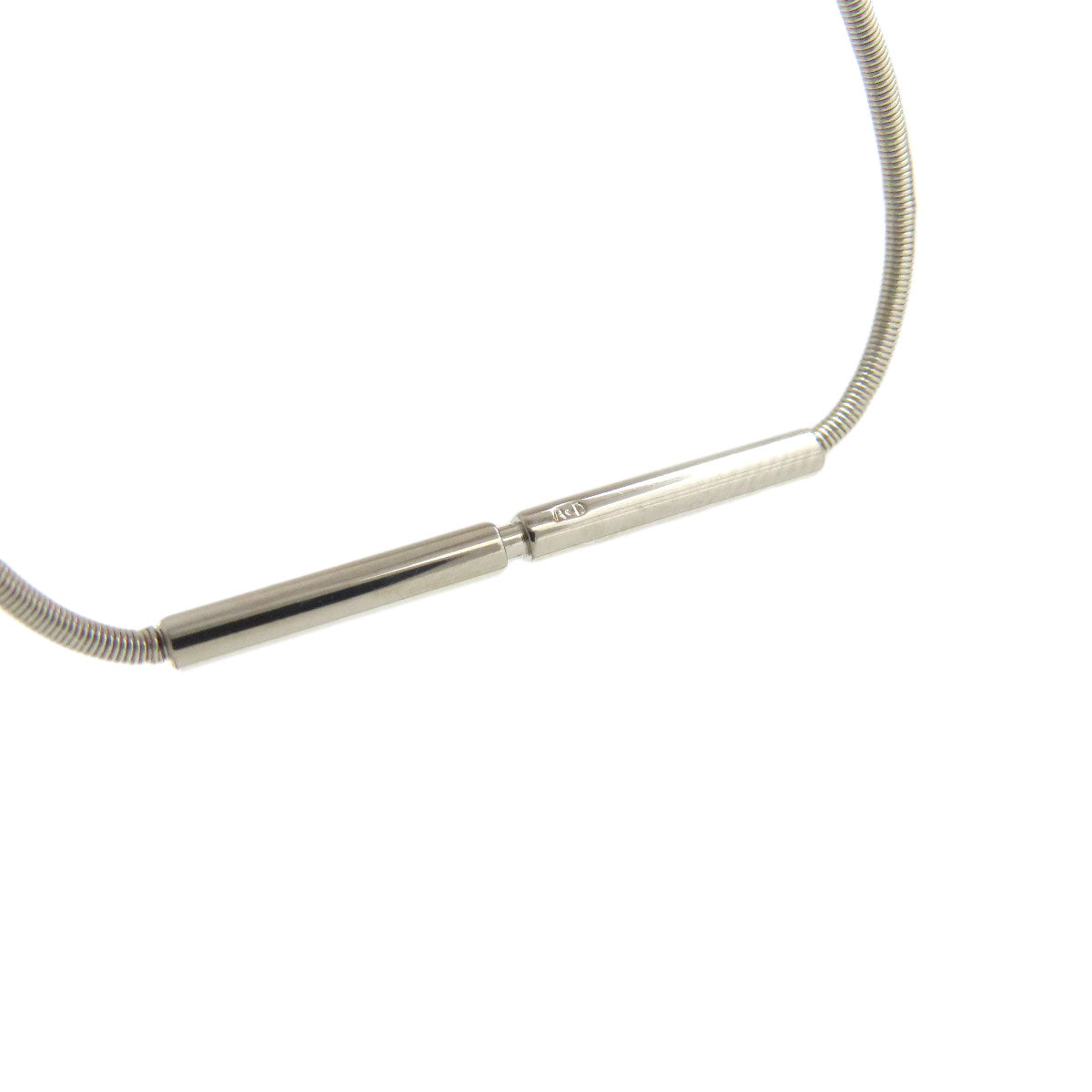 HERMES Necklace metallic Orange H cube