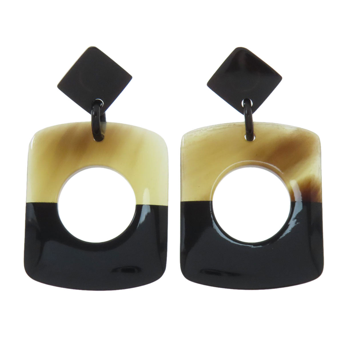 HERMES Pierce Buffalo horn black Dalva Bicolor