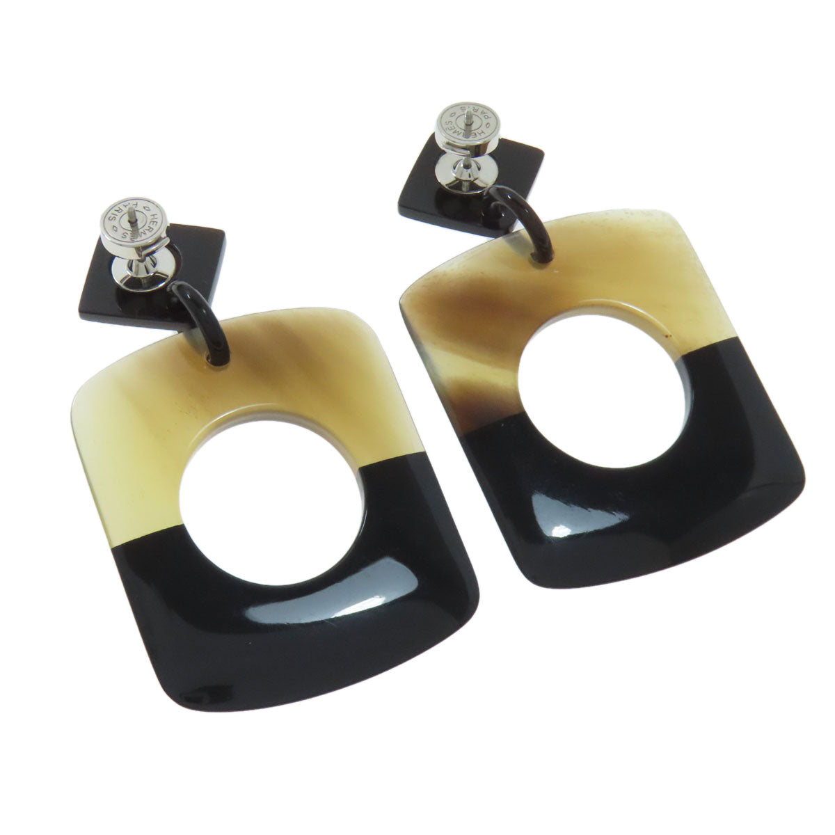 HERMES Pierce Buffalo horn black Dalva Bicolor