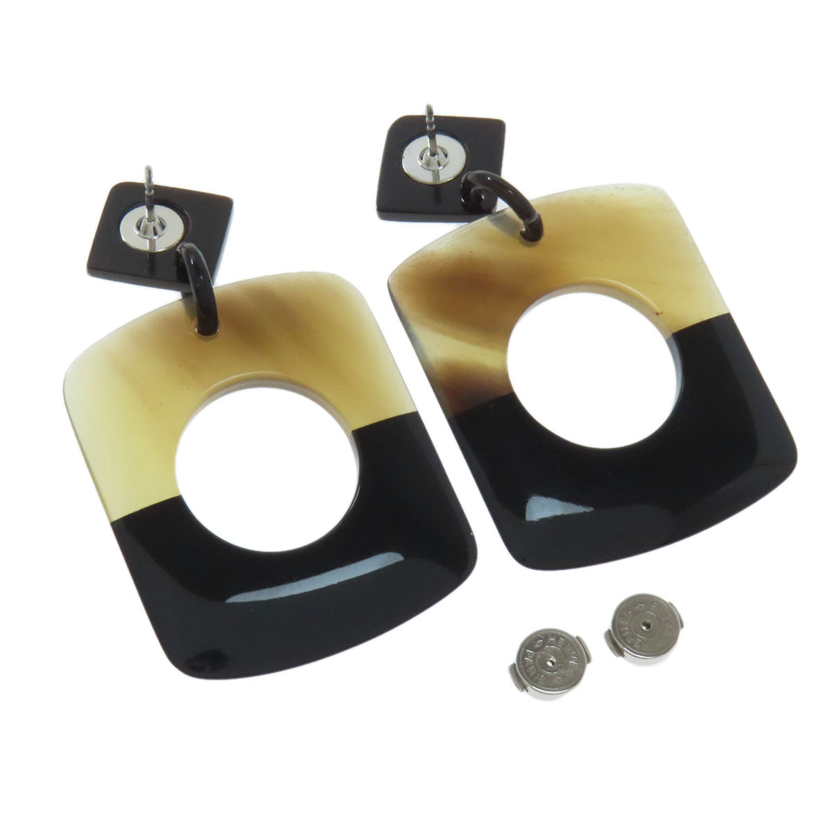 HERMES Pierce Buffalo horn black Dalva Bicolor
