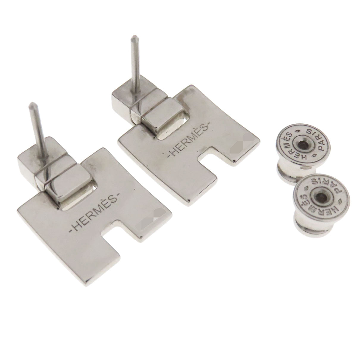 HERMES Pierce metallic Silver Irene H motif