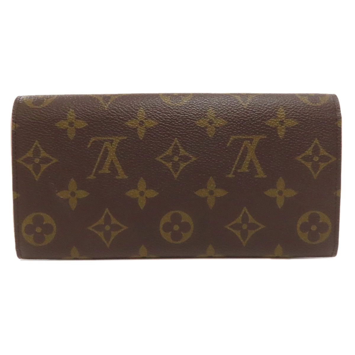 LOUIS VUITTON Long Wallet Purse M64202 Monogram canvas Brown Portefeuilleã»Emily Flower