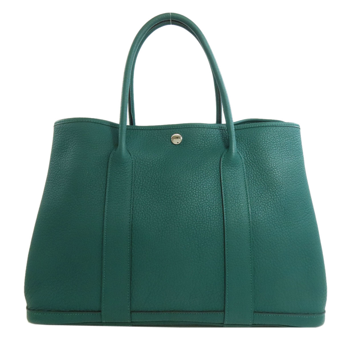 HERMES Tote Bag Negonda green Garden Party PM Malachite Silver Metal
