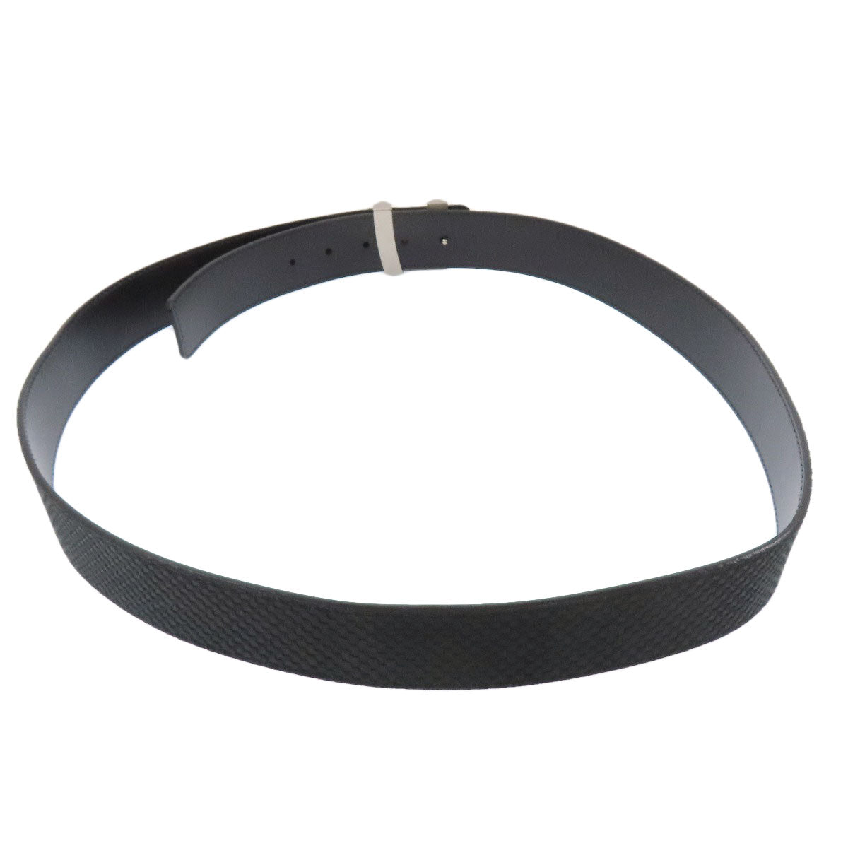 LOUIS VUITTON belt M6875 leather black Sunture LV Initial