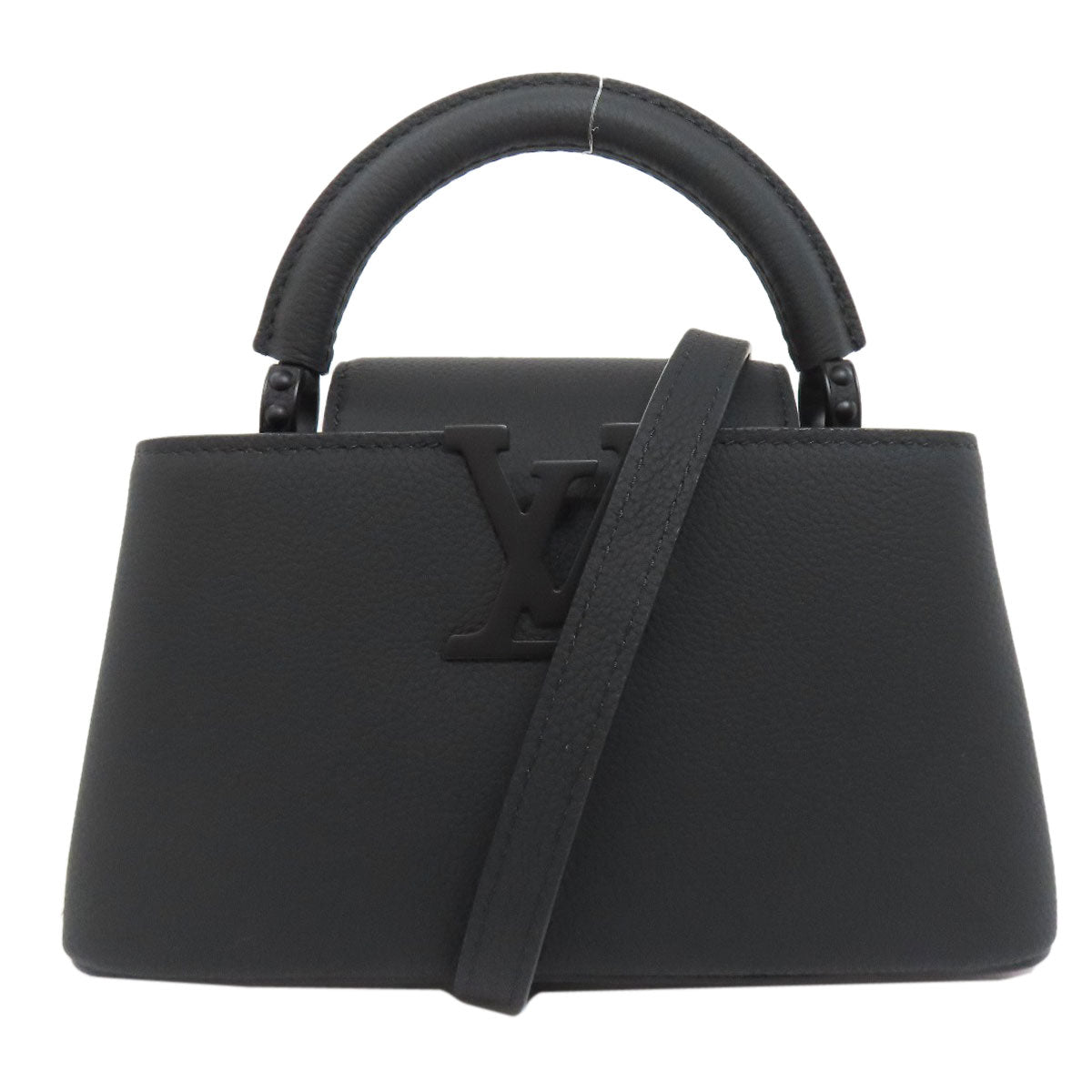 LOUIS VUITTON Handbag M23955 Calfskin black Capucines EW MINI