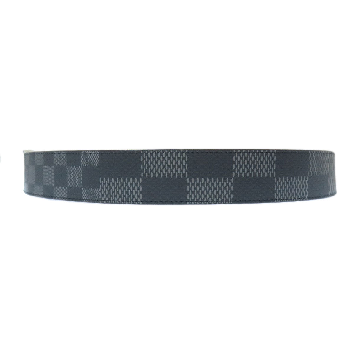 LOUIS VUITTON belt M0340 Damier canvas black Sunture LV Initial