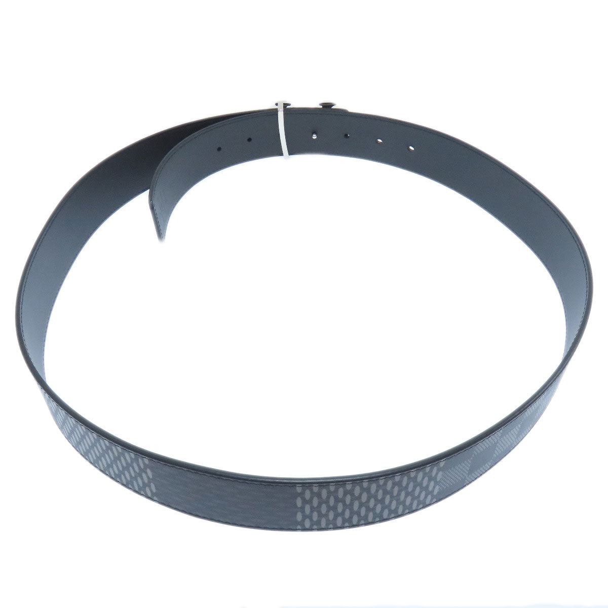 LOUIS VUITTON belt M0340 Damier canvas black Sunture LV Initial