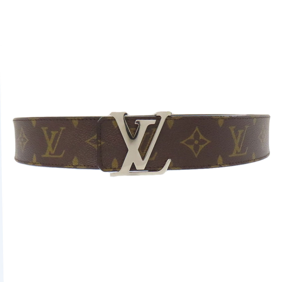 LOUIS VUITTON belt Monogram canvas Brown Sunture LV Initial