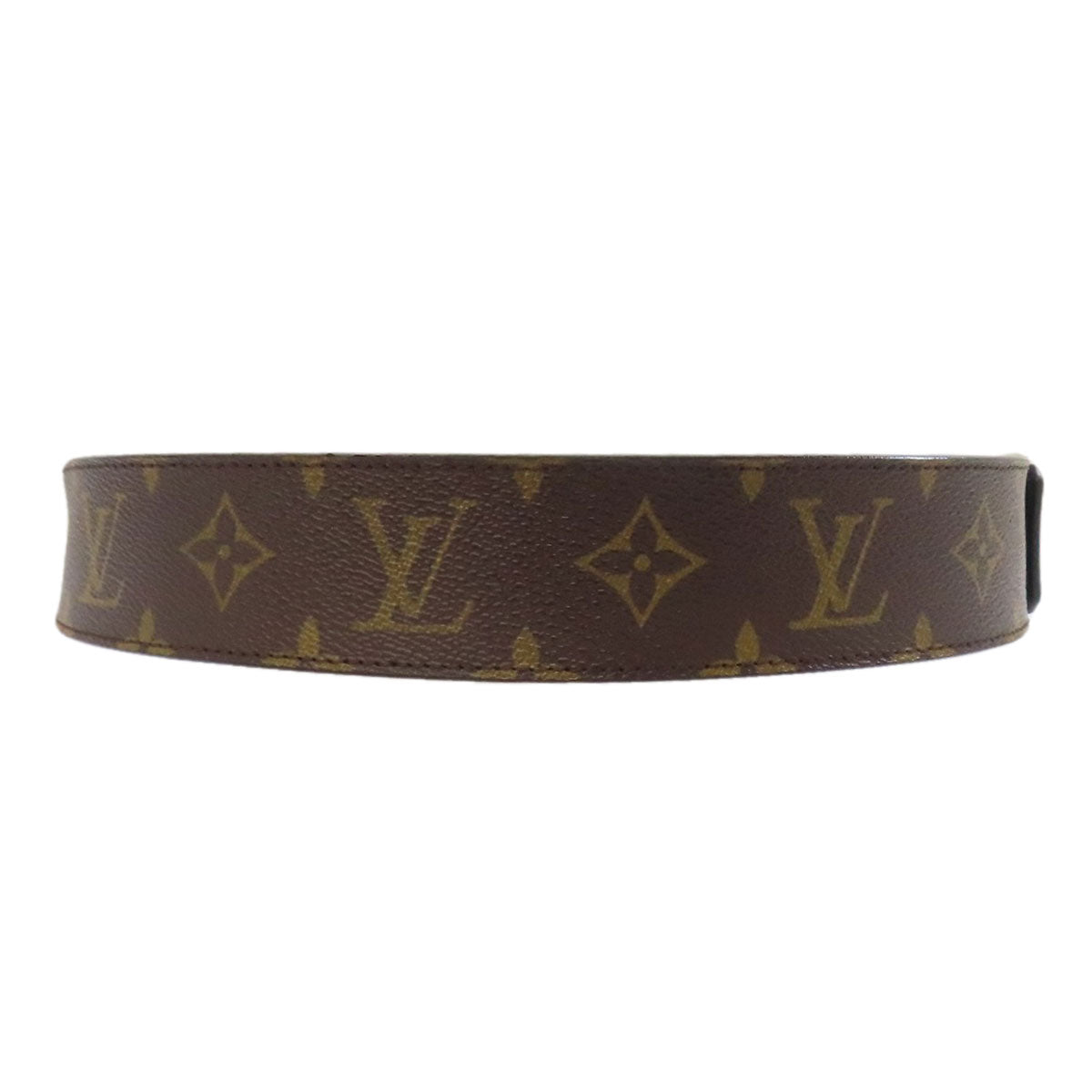 LOUIS VUITTON belt Monogram canvas Brown Sunture LV Initial