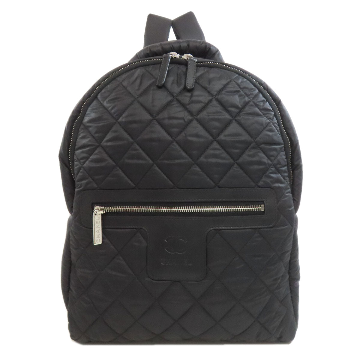 CHANEL Backpack Nylon black Cococoon SilverMetal