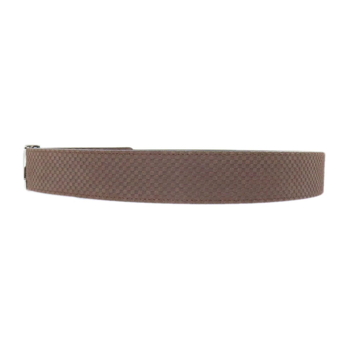 LOUIS VUITTON belt M6876 leather Brown Sao Tulle Initial