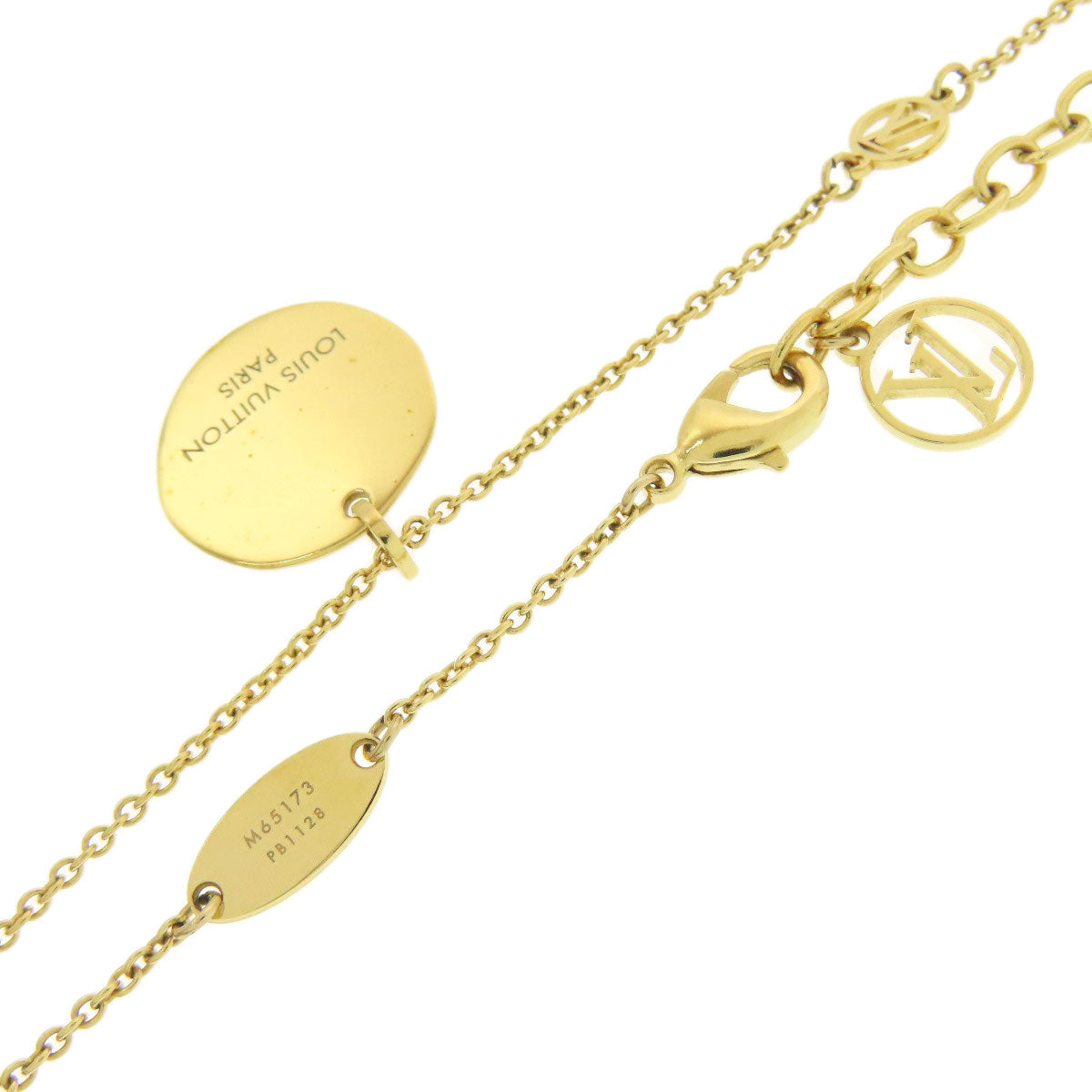 LOUIS VUITTON Necklace M65173 metallic gold Collier Louis in the Sky logo