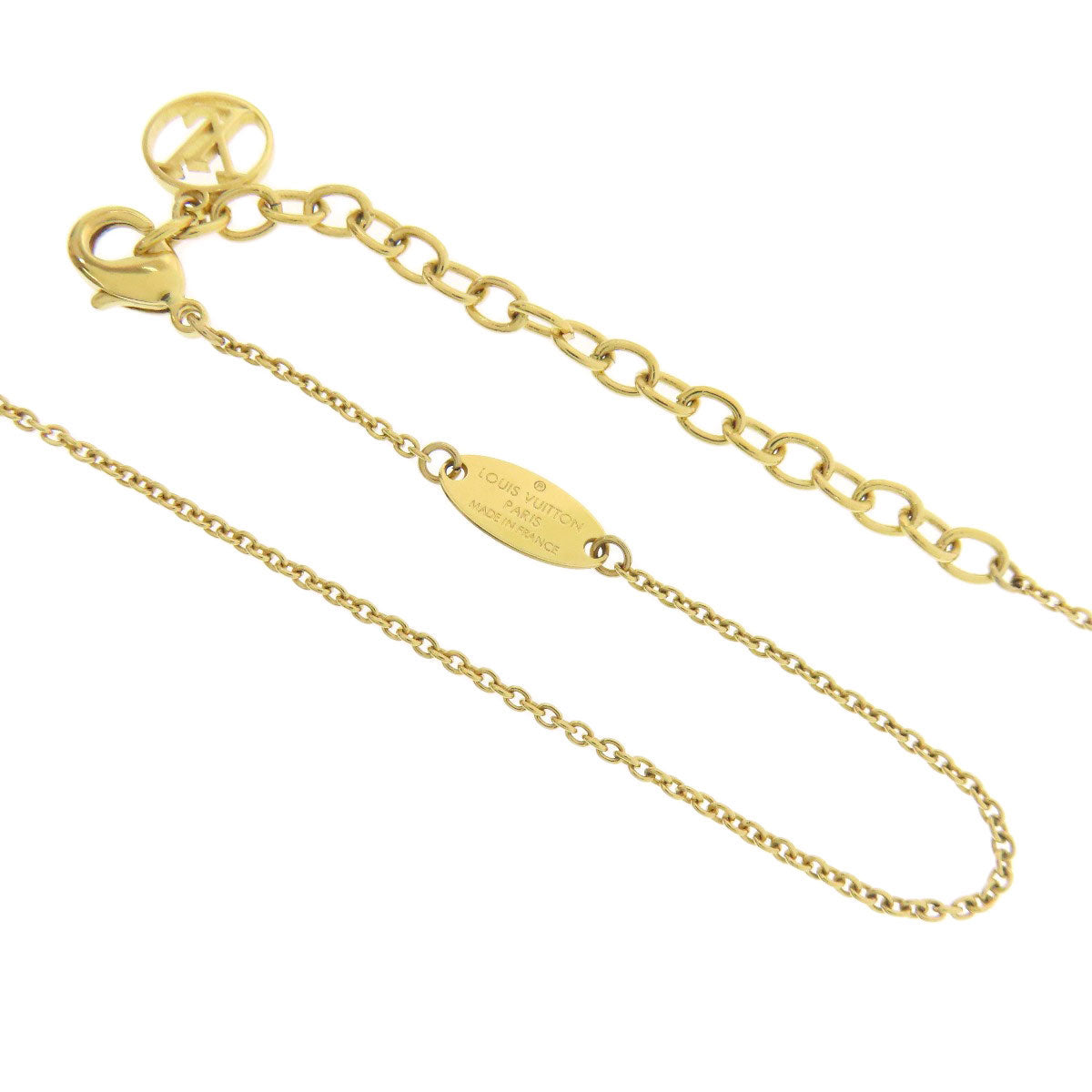 LOUIS VUITTON Necklace M65173 metallic gold Collier Louis in the Sky logo