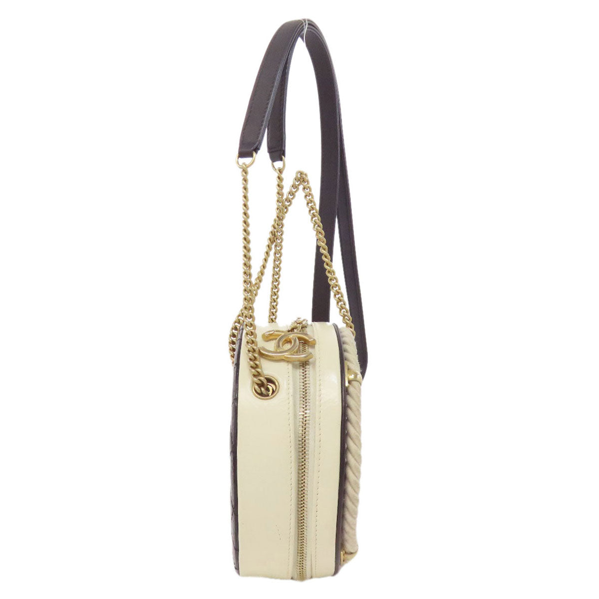 CHANEL Handbag Calfskin black COCO Mark Gold Metal 2WAY