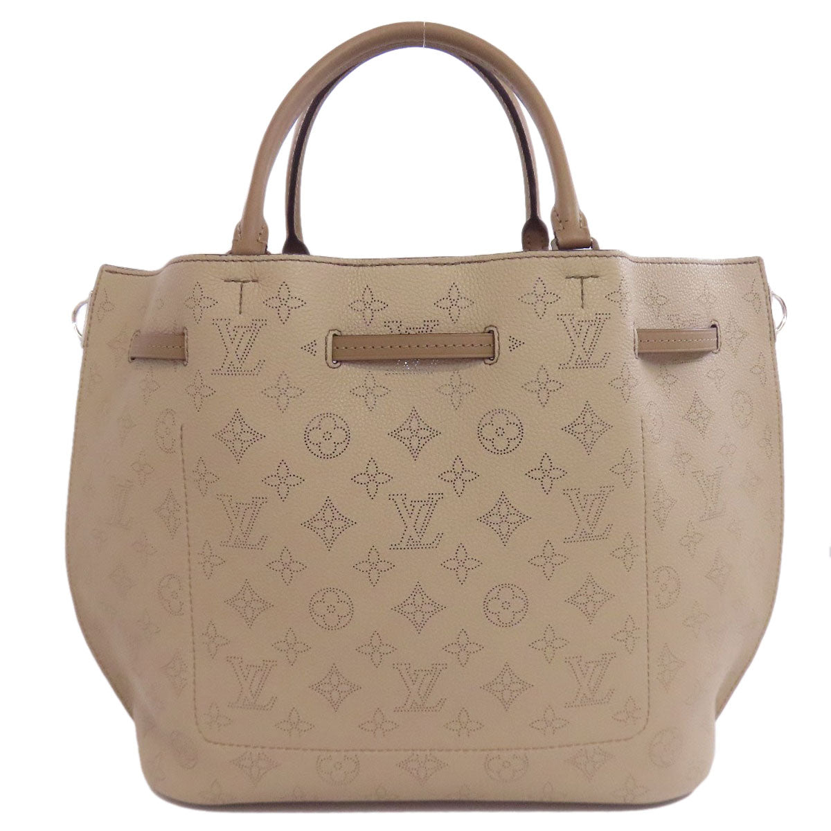 LOUIS VUITTON Handbag M54403 Mahina leather beige Giroratta