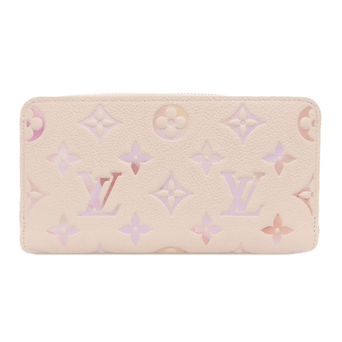 LOUIS VUITTON Long Wallet Purse M25594 Ann Platt white Zippy wallet