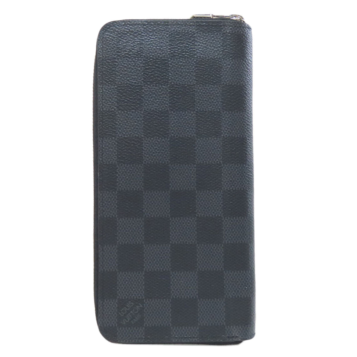 LOUIS VUITTON Long Wallet Purse Damier canvas black Zippy wallet Ã£ÂÂ» Vertical