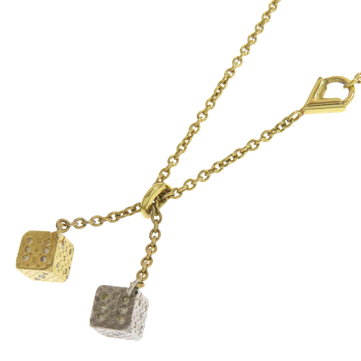 LOUIS VUITTON Necklace M62804 Gold Plated gold Lucky gram