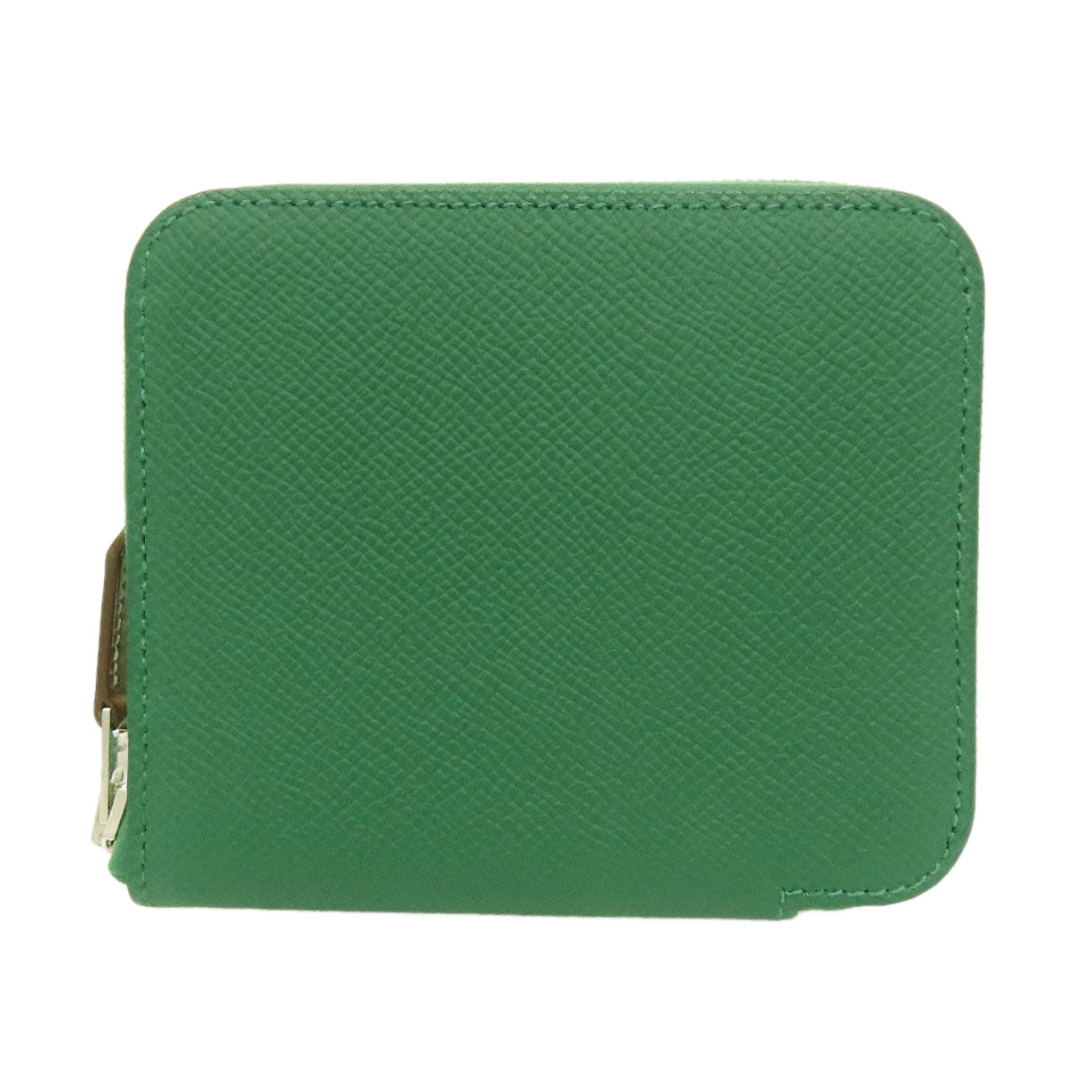HERMES Coin case Epsom green Azap Silkin Compact SilverMetal