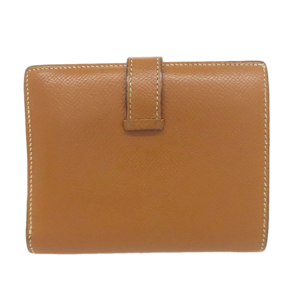HERMES Bifold Wallet Epsom gold Bearn Compact Gold Gold Metal