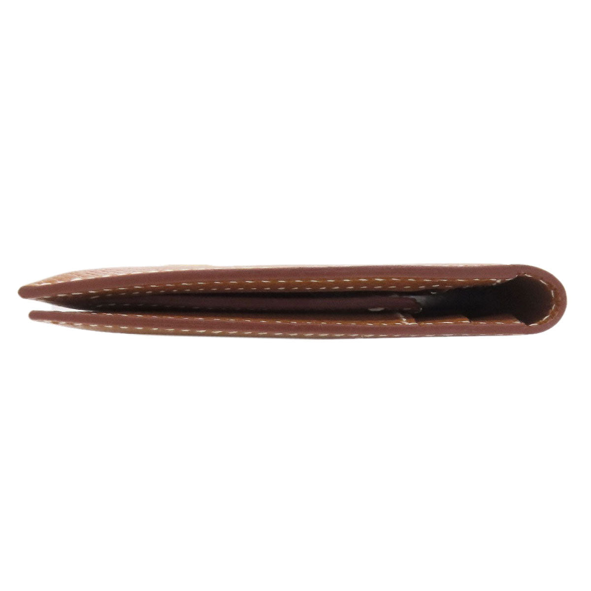 HERMES Long Wallet Purse Courchevel gold Bearn Classic Gold Gold Metal