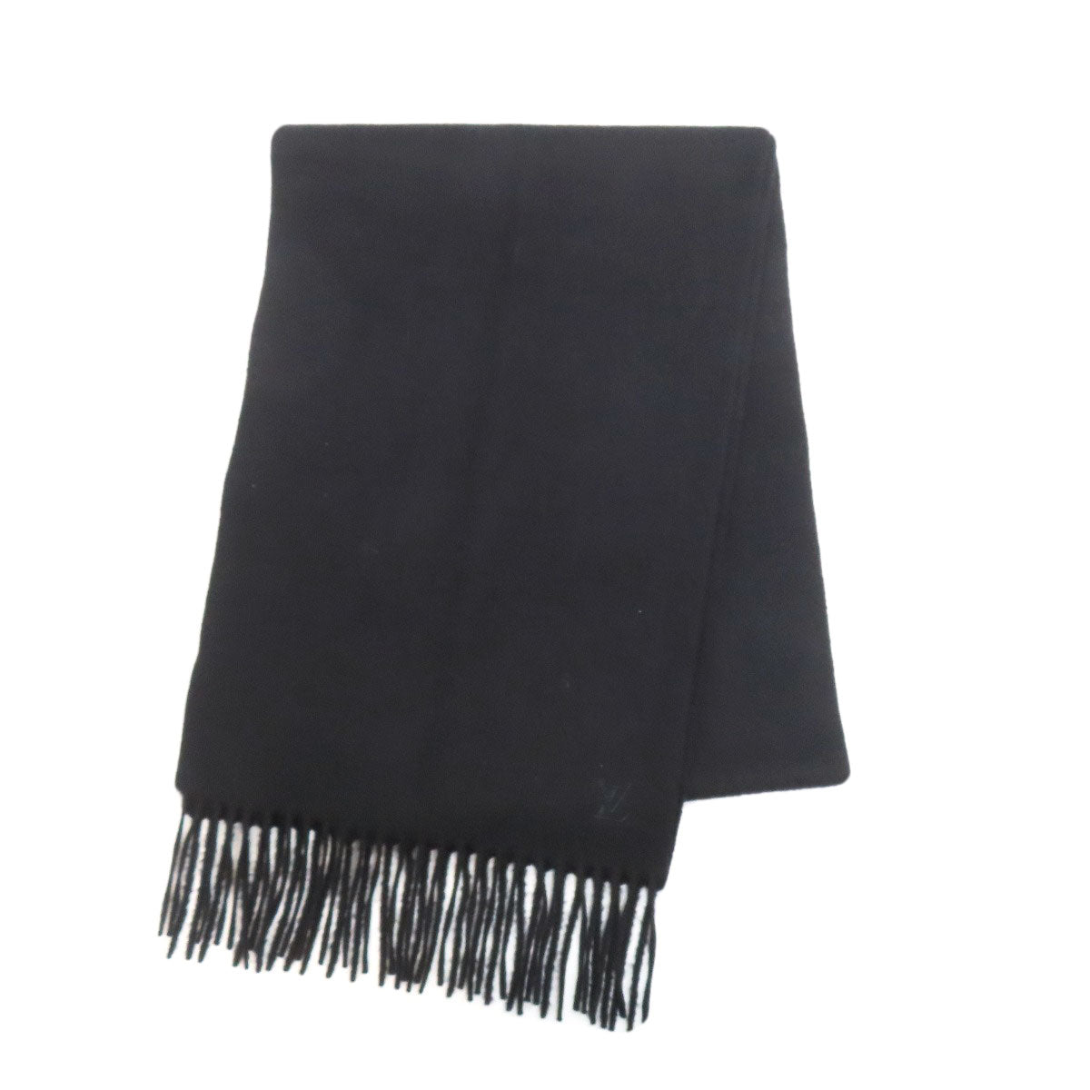 LOUIS VUITTON Scarf M75362 cashmere black Esharp Geraum