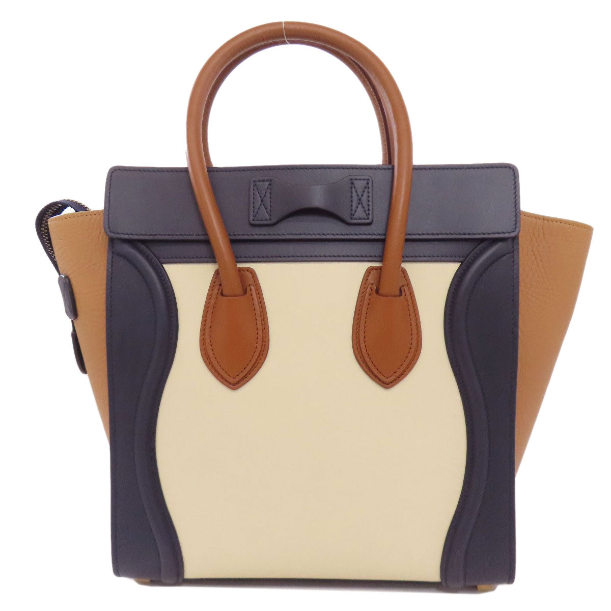 CELINE Tote Bag Calfskin Brown Luggage micro