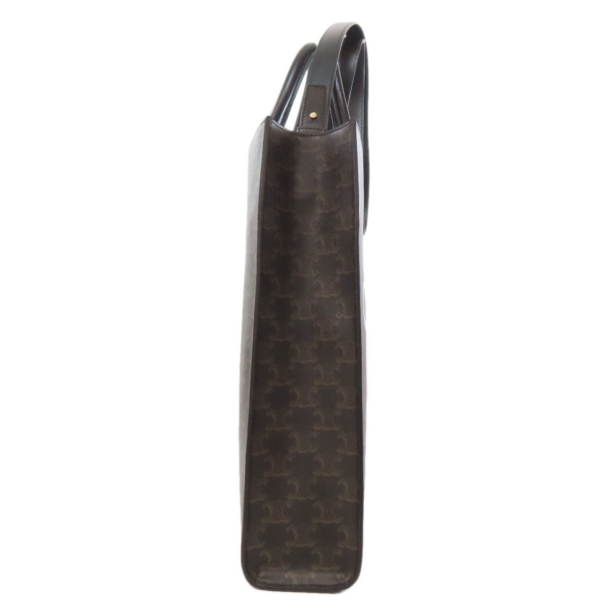 CELINE Handbag PVC Brown Vertical Cabas Triomphe 2WAY