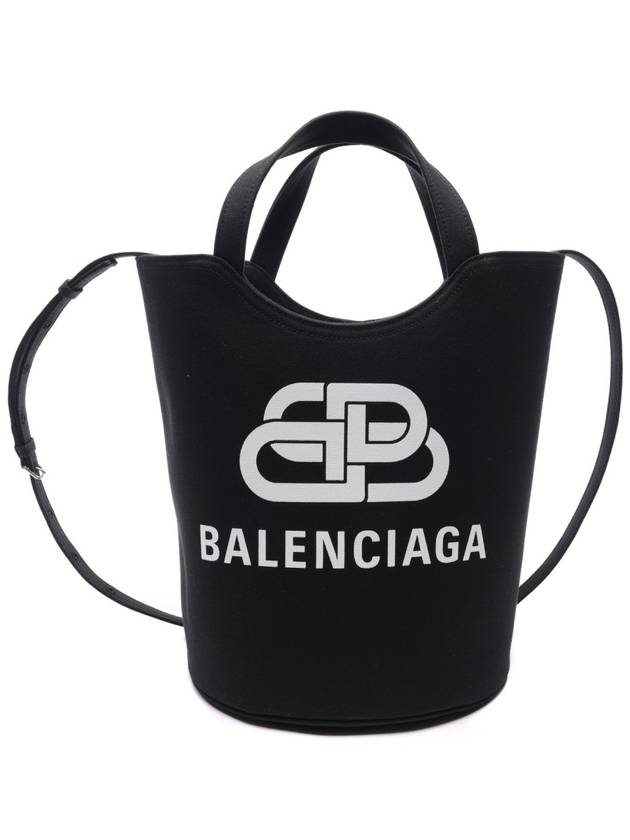 Luxury Balenciaga Trending 2025 Wave Logo Medium Tote Bag Black