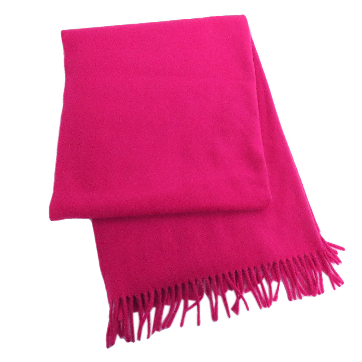 HERMES Scarf cashmere pink logo