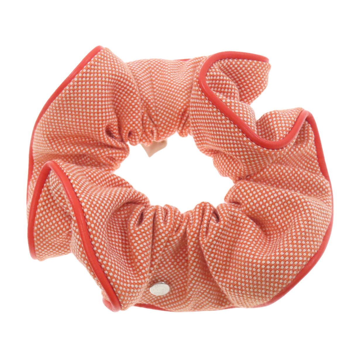 HERMES hair accessory cotton Orange Scrunchie Claudia