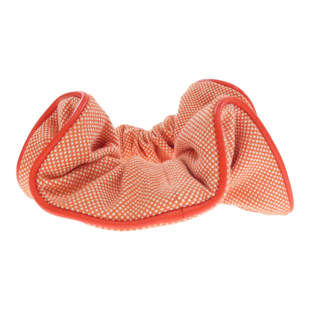 HERMES hair accessory cotton Orange Scrunchie Claudia