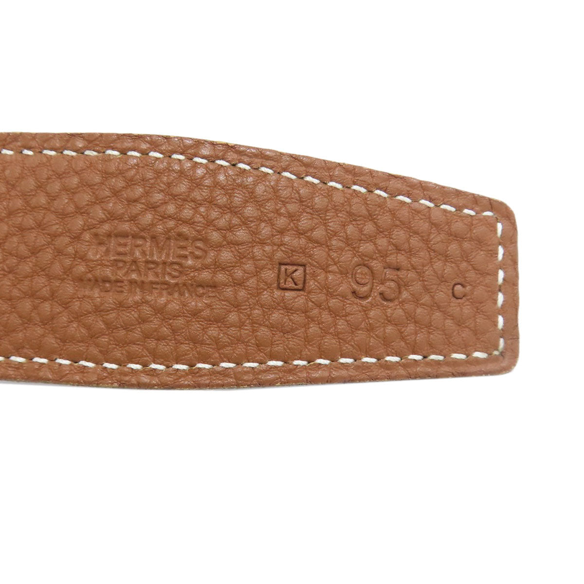 HERMES belt Taurillon Clemence gold Constance Belt Gold Metal