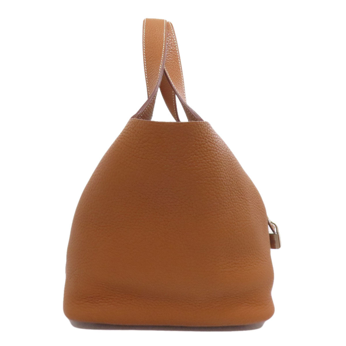 HERMES Handbag Taurillon Clemence gold Picotin Lock MM Gold SilverMetal