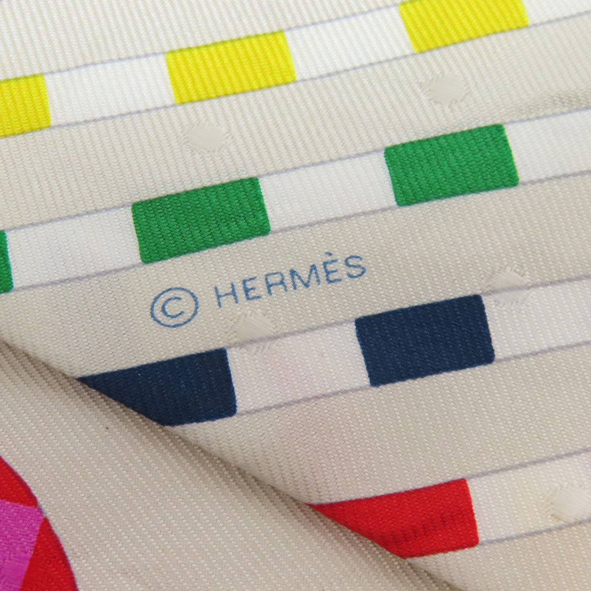 HERMES scarf silk beige Twilly